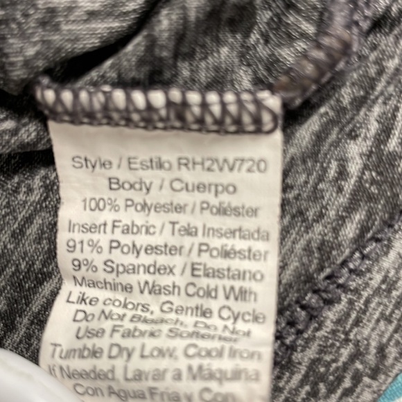 Avia XS racerback gray and black active sports tank top, mesh inserts - Picture 7 of 7